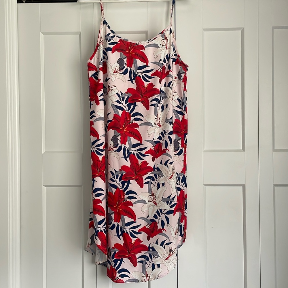 Mommy and Me Red, White, and Blue Floral Dresses